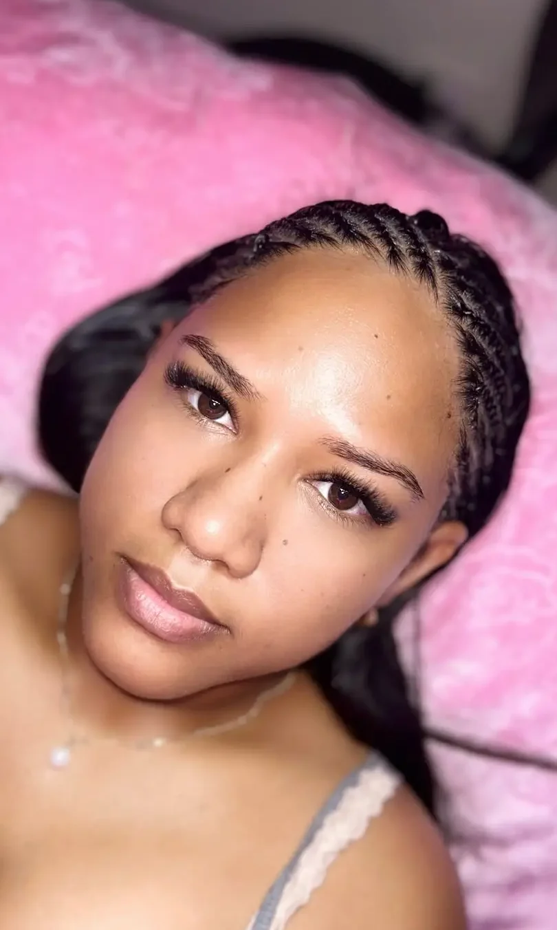 Temporary beauty image showing eyelash extensions